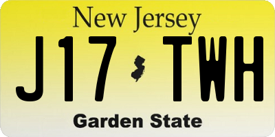 NJ license plate J17TWH