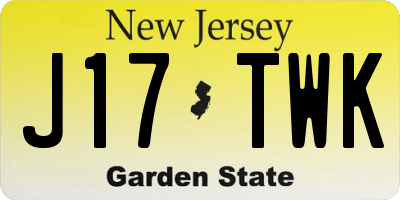 NJ license plate J17TWK