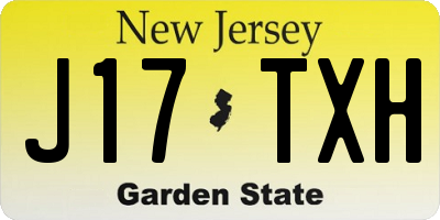 NJ license plate J17TXH