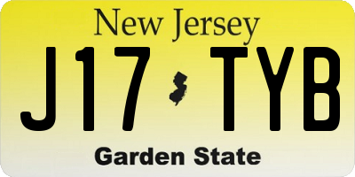 NJ license plate J17TYB