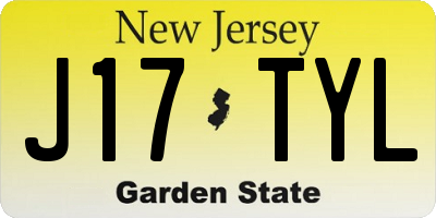 NJ license plate J17TYL
