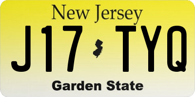 NJ license plate J17TYQ