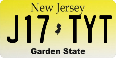 NJ license plate J17TYT