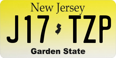 NJ license plate J17TZP