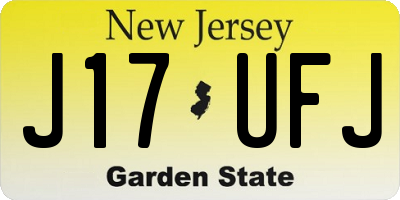 NJ license plate J17UFJ