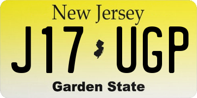 NJ license plate J17UGP
