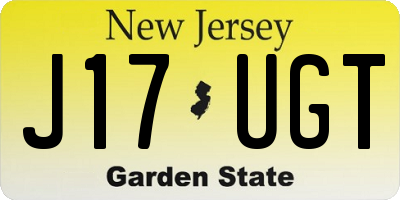 NJ license plate J17UGT