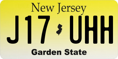NJ license plate J17UHH
