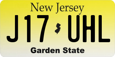 NJ license plate J17UHL