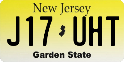 NJ license plate J17UHT