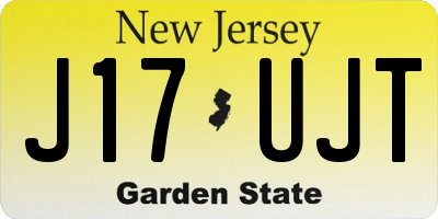 NJ license plate J17UJT