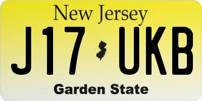NJ license plate J17UKB
