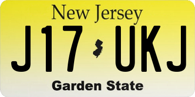NJ license plate J17UKJ