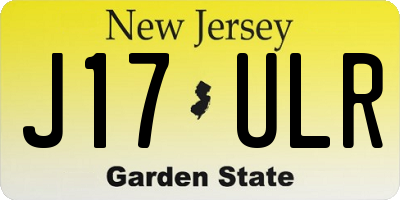 NJ license plate J17ULR