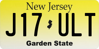 NJ license plate J17ULT