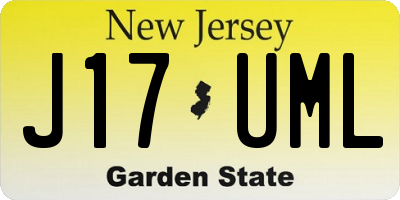 NJ license plate J17UML