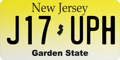 NJ license plate J17UPH