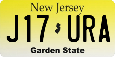 NJ license plate J17URA