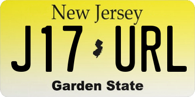 NJ license plate J17URL