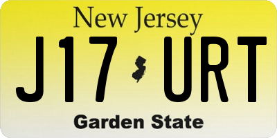 NJ license plate J17URT