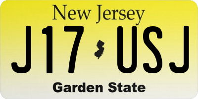 NJ license plate J17USJ