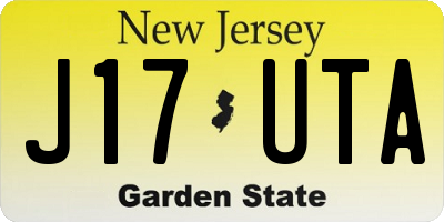 NJ license plate J17UTA