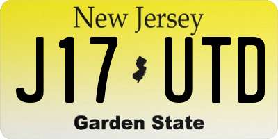NJ license plate J17UTD