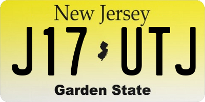 NJ license plate J17UTJ