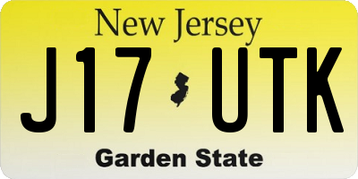 NJ license plate J17UTK
