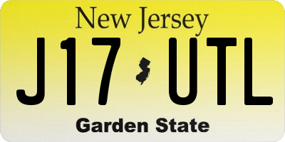 NJ license plate J17UTL
