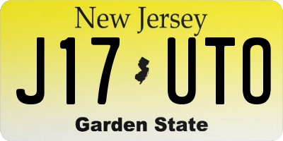 NJ license plate J17UTO