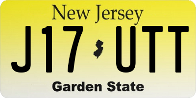 NJ license plate J17UTT