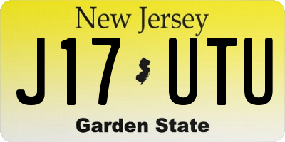NJ license plate J17UTU