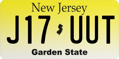 NJ license plate J17UUT