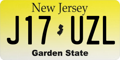 NJ license plate J17UZL