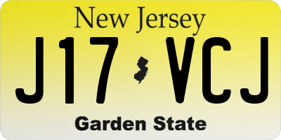 NJ license plate J17VCJ