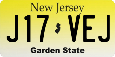 NJ license plate J17VEJ