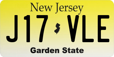 NJ license plate J17VLE