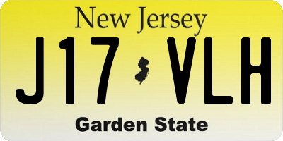 NJ license plate J17VLH