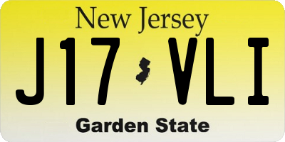 NJ license plate J17VLI