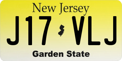 NJ license plate J17VLJ
