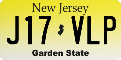 NJ license plate J17VLP