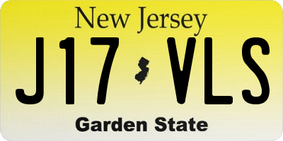 NJ license plate J17VLS
