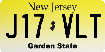 NJ license plate J17VLT