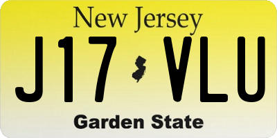 NJ license plate J17VLU
