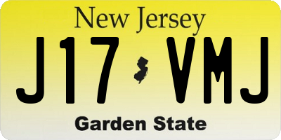 NJ license plate J17VMJ