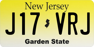 NJ license plate J17VRJ