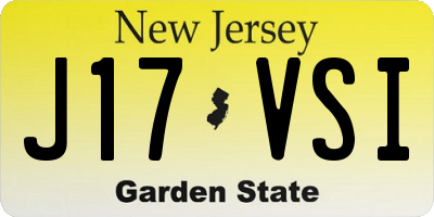NJ license plate J17VSI