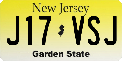 NJ license plate J17VSJ