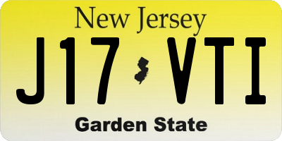 NJ license plate J17VTI